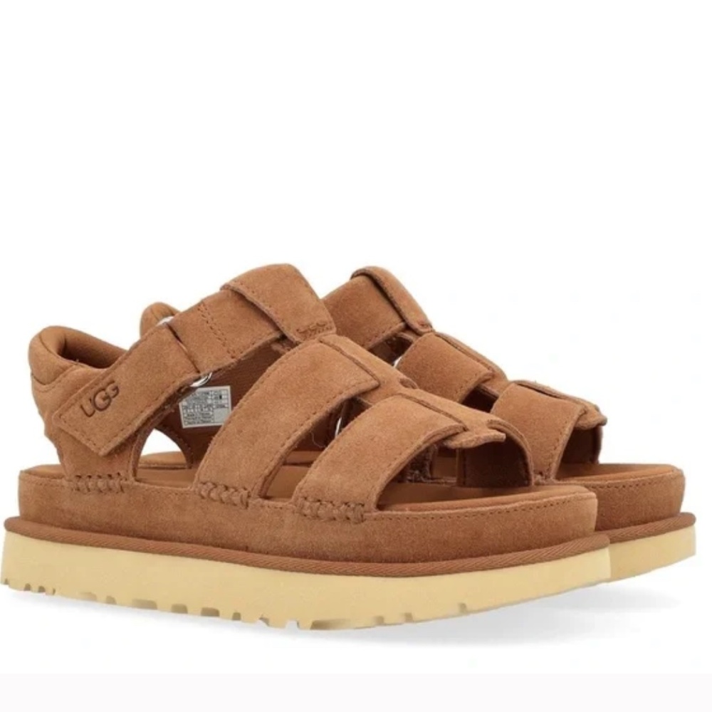 UGG sz 8.5 8 1/2  womens Goldenstar strap sandal chestnut